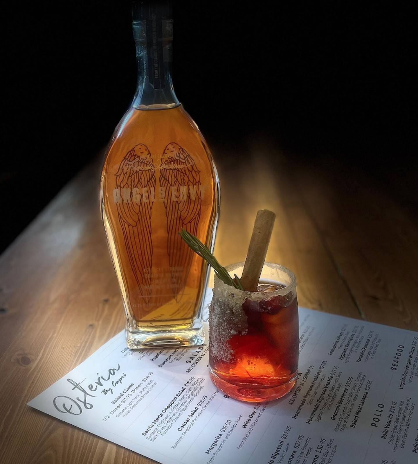Osteria by Capri’s two new cocktails celebrate quintessential Thanksgiving flavors: pumpkin and cranberry.