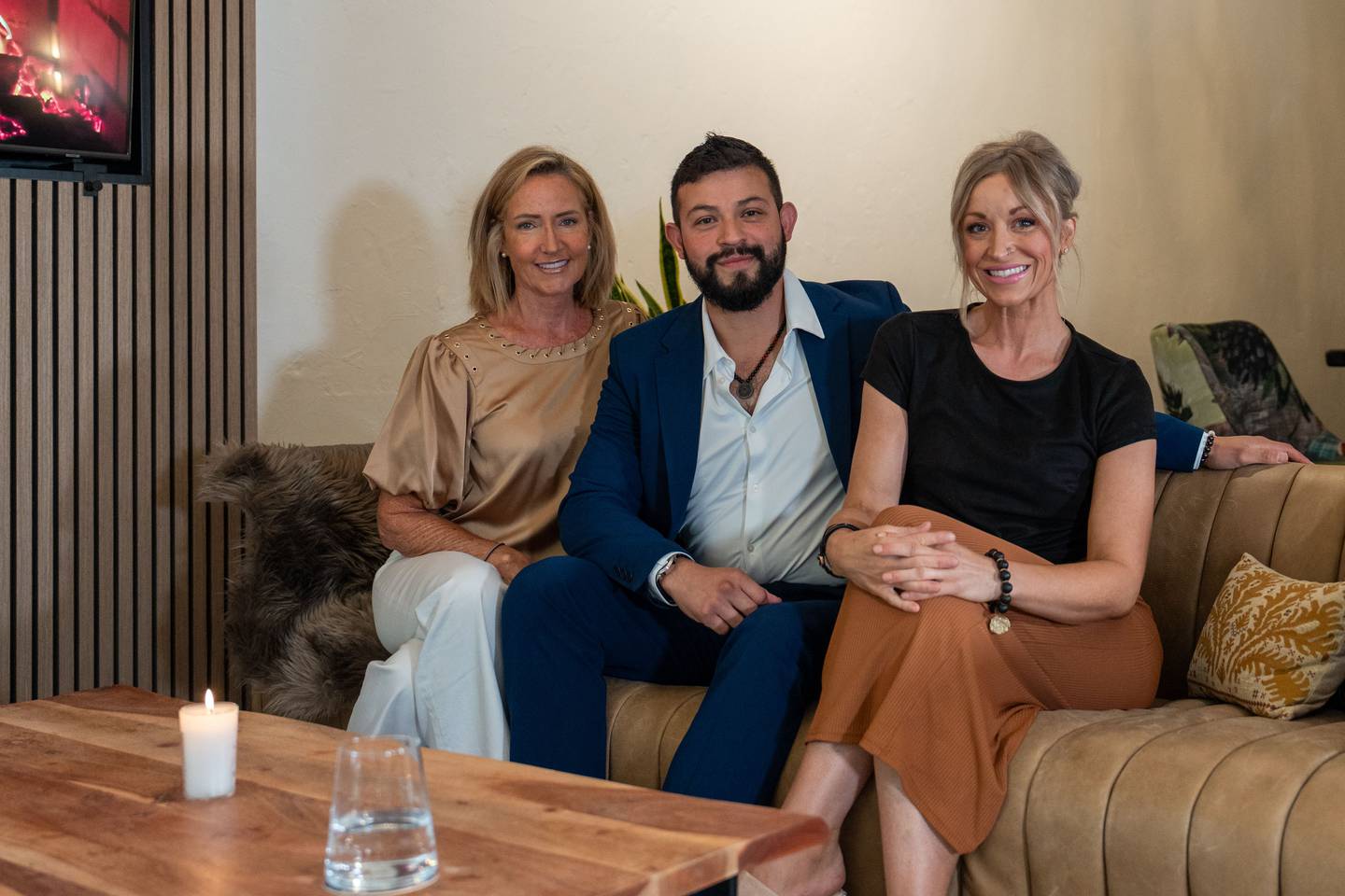 (From left) Swipe Right founder Melissa Williams, relationship coach Nick Rodriguez and marketing director Meg Lindemulder.