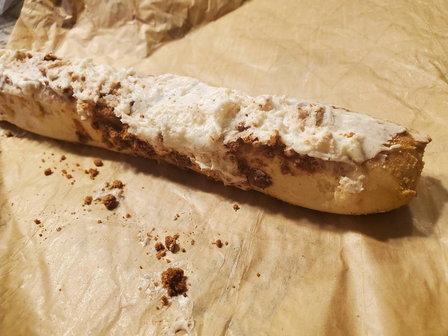 The Cinnamon Delight Stick Bagel at Great American Bagel in Joliet is a long cinnamon bagel topped with generous amounts of vanilla frosting.