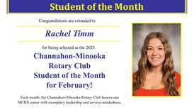 Minooka High’s Rachel Timm named Rotary Club Student of the Month