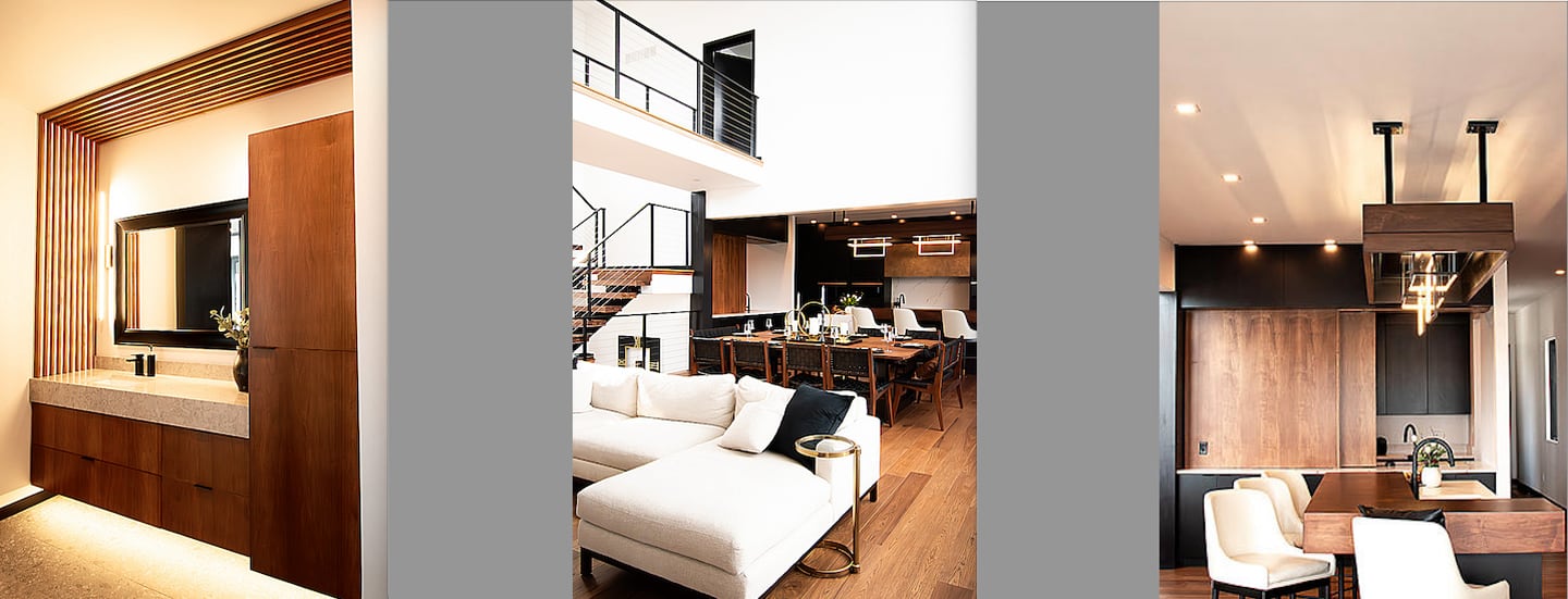 Perry and Luann Byers of Lake Carroll enlisted Danlee Wood Products of Forreston to flesh out the wood motif of their home with a more modern aesthetic of clean architectural lines within an open floor plan, with classic textures of tailored millwork and organic finishes. "The result is a sanctuary that feels both fresh and grounded: a merging of sleek modernism with the enduring comfort of tradition," Danlee sales and design manager Lindsay Heitz said. "Every space feels intentional yet effortlessly inviting."