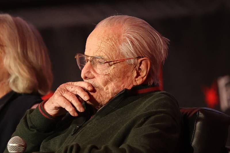 Actor William Daniels, who played Mr. Feeny, speaks at the Boy Meets World 30th Anniversary cast panel at C2E2 Chicago Comic & Entertainment Expo on Friday, March 31, 2023 at McCormick Place in Chicago.