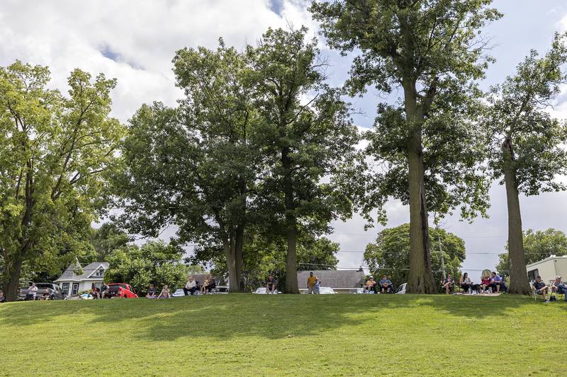 Racing fans gather at Sewards Park Saturday, July 12, 2025, for the annual Rock Falls River Chase.