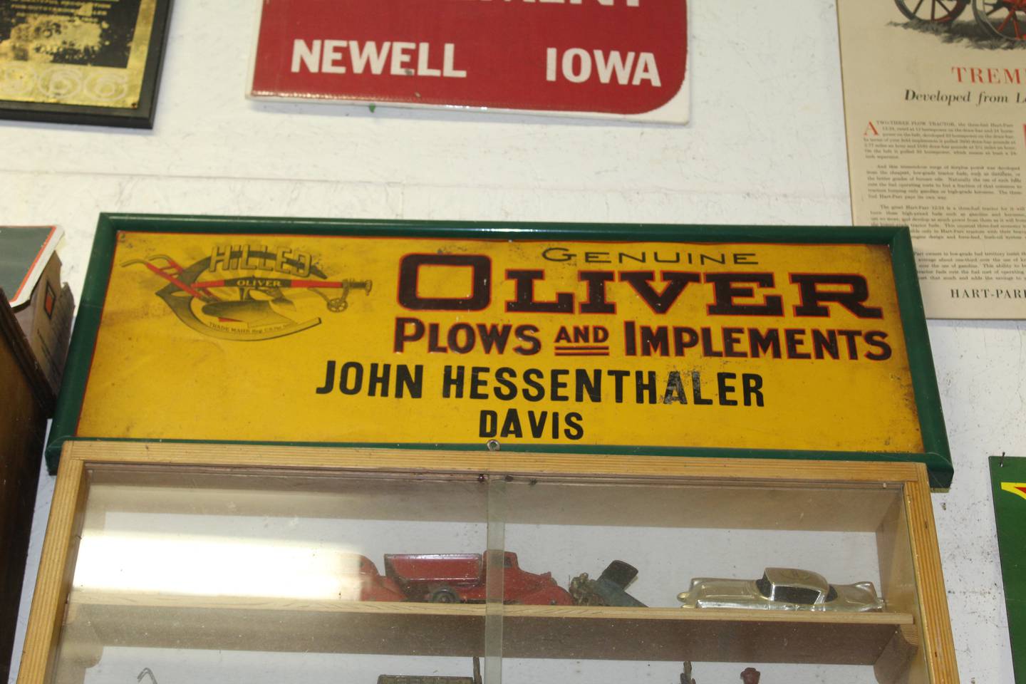 Oliver also acted as a secondary brand for some dealerships, such as one in Davis owned by John Hessenthaler, which sold Case tractors and Oliver parts. While Hessenthaler Case items are more common, seeing one with Oliver on it is rare, said Rick Garnhart, owner of an Oliver museum in German Valley.