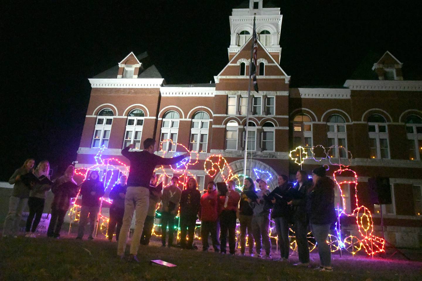 Oregon High School's Madrigal singers performed prior to the tree lighting on the Ogle County Courthouse Square during Oregon's Candlelight Walk on Nov. 26. The Madrigals' dinners are set for Dec. 9-10 at the Stronghold Camp and Retreat Center north of Oregon.