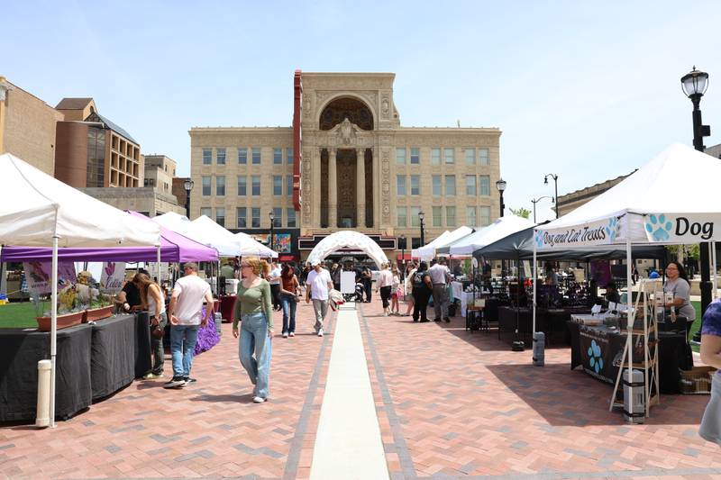 Joliet City Square hosts the farmers market on Friday, May 22, 2026 in Joliet.