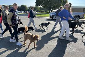 Sniffing, tail wagging all part of the Doggy Dash fundraiser at Polo High School