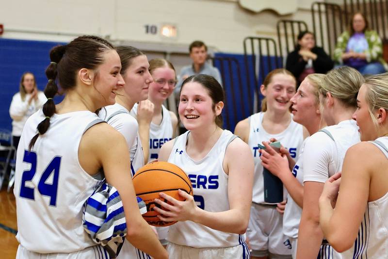 Princeton senior Camryn Driscoll became the sixth 1,000-point scorer in program history, scoring 17 points in Monday's 54-17 win over Henry-Senachwine at Prouty Gym.