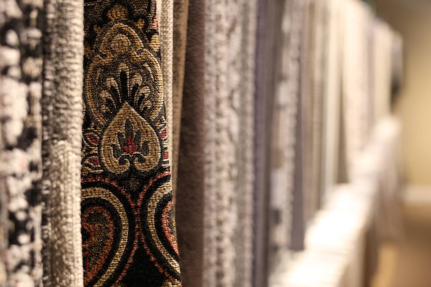 Turk Furniture, celebrating their 140th anniversary, offers hundreds of fabric options. Wednesday, Dec. 17, 2025 in Joliet.