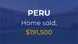 Single-family home sells for $191,500 in Peru