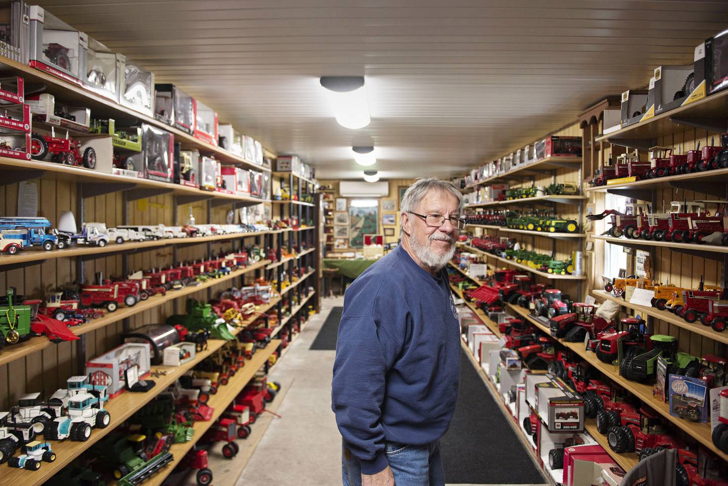 Steve and Scott's father, Edward, was an avid collector of farm toys. It started with a replica of his first tractor and kept on growing (and growing) from there. "It became an obsession," Steve (above) said. "If a new one was about to come out, he wanted to be the first one on the list to get it."