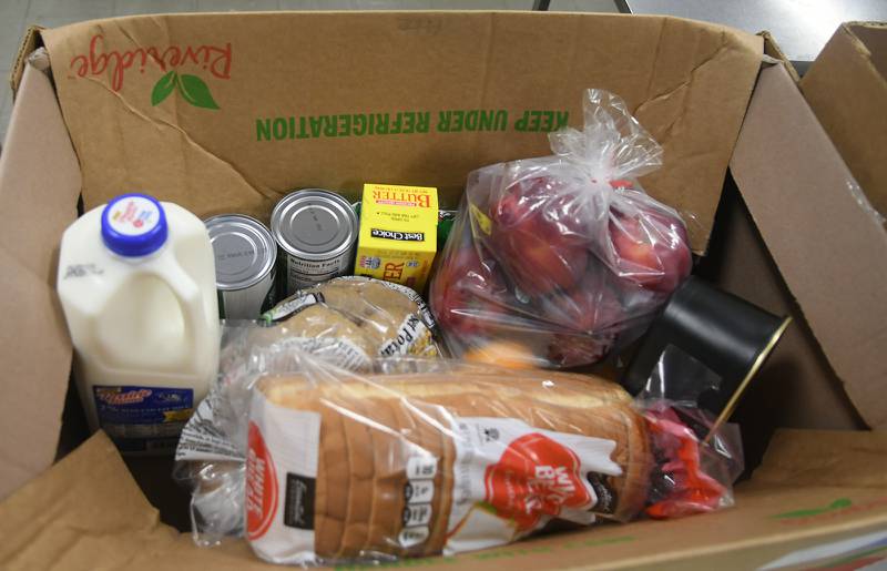 Items in the Oregon VFW's Christmas Food Baskets included milk, bread, potatoes apples, canned vegetables, butter and a ham. This year's contents will vary depending on what food items are available.