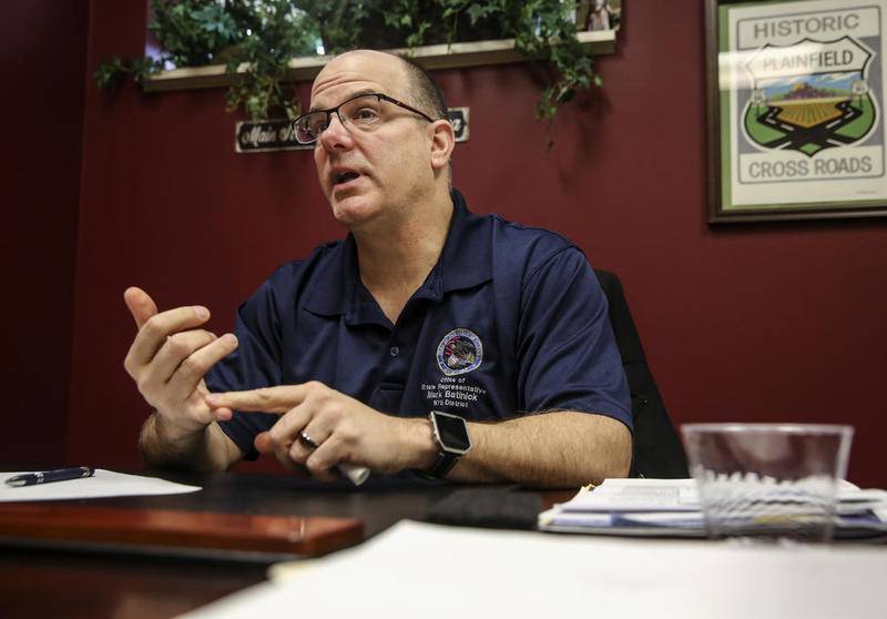 State Rep. Mark Batinick, R-Plainfield, speaks to the Herald-News on Friday, April 5, 2019, in Plainfield, Ill.