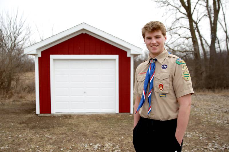 Sugar Grove resident Christopher Eby replaced a dilapidated shed by organizing a team to build a new one for the Sugar Grove United Methodist Church (SGUMC) as his Eagle Project for Sugar Grove Boys Scouts of America Troop No. 41.