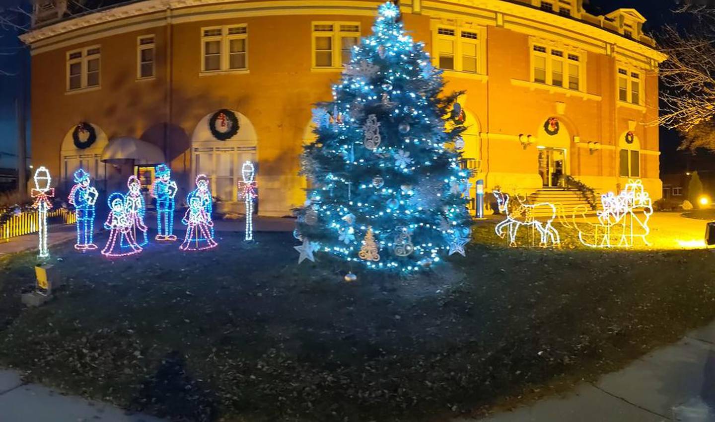 The Christmas tree at La Salle City Hall was lit Saturday night.