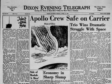 Historical covers for April 17: Apollo 13 Crew Safe on Carrier