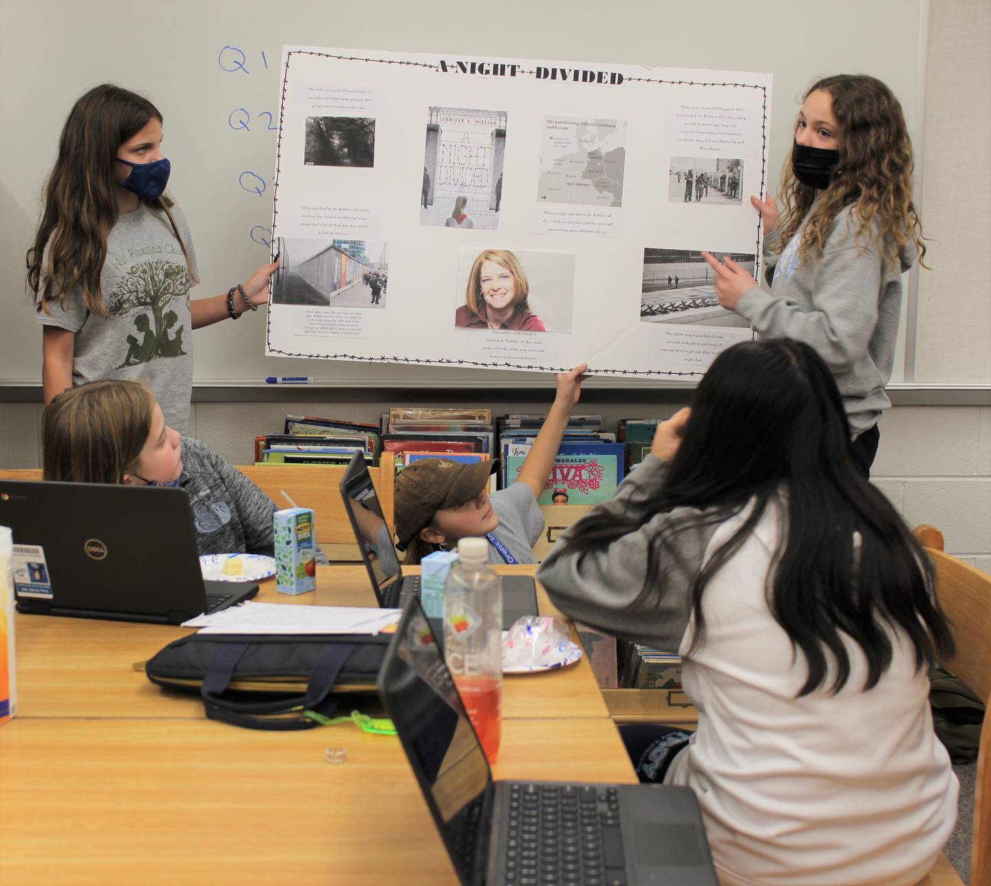 Pictured are some of the fifth and sixth grade students that belong to the Wild Readers Book Club at William B. Orenic Intermediate School. Lilyanna Plascencia, W.B.O. sixth grade ELA teacher and basketball coach, gathers with the students to read and discuss a diverse selection of books.