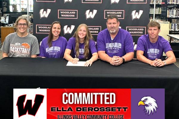Woodland’s Ella Derossett signs to suit up for Illinois Valley
