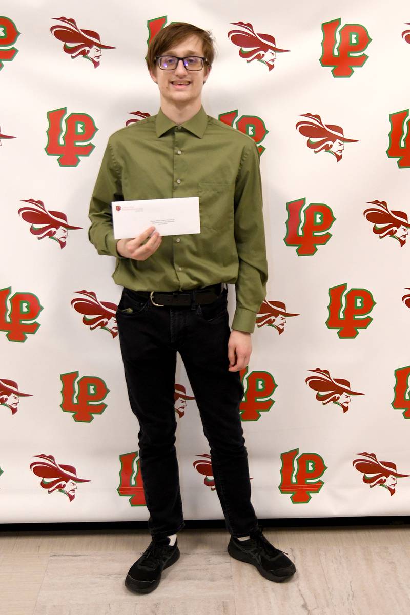 Zachary Znaniecki received the $500 Law Offices of Peter F. Ferracuti Importance of the Trades Scholarship.