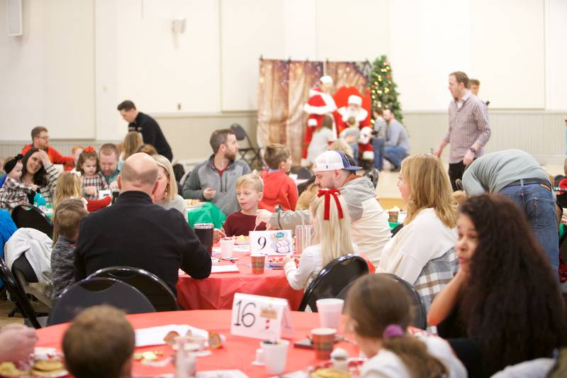 Families enjoy breakfast with Santa at Batavia Park District on Saturday, Dec. 9, 2023 in Batavia.