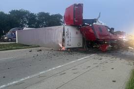 I-80 traffic in Grundy County snarled by semitrailer crash