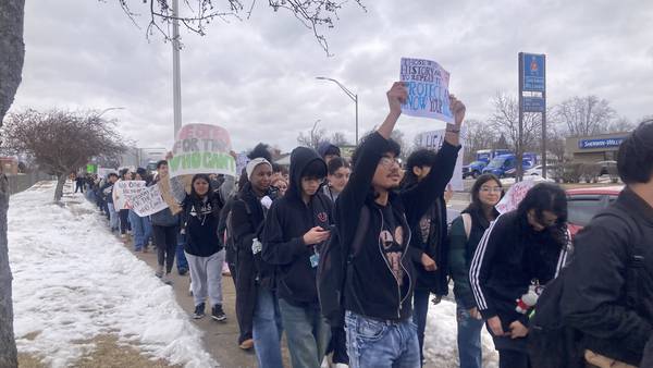 ‘This feels important’ Joliet student protesters say as they stage walk out over ICE actions