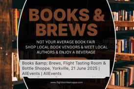Meet local authors at ‘Books & Brews’ on June 21 at Flight Tasting Room and Bottle Shoppe in Yorkville