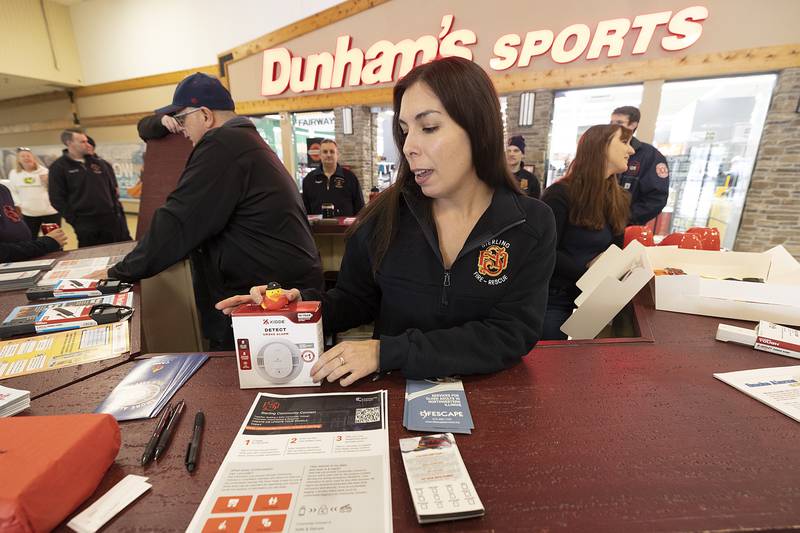 Angelica Dorns, administration assistant at Sterling Fire Department, promotes the Community Connect program Saturday, Jan. 11, 2025, at Northland Mall in Sterling. The program lets users create an online profile that offers valuable information to the fire department in case of an emergency.