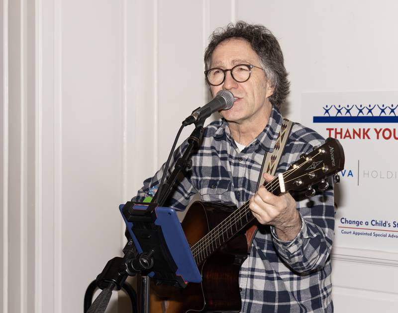 Ottawa musician Steve Sharp provided acoustic music Sunday, April 21, 2024, at Senica's Oak Ridge in La Salle during the Chocolate Festival fundraiser benefitting La Salle County Court Appointed Special Advocates.