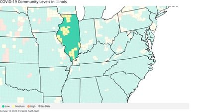 IDPH: 26 counties at ‘medium’ COVID-19 risk; invasive group A strep throat on the rise