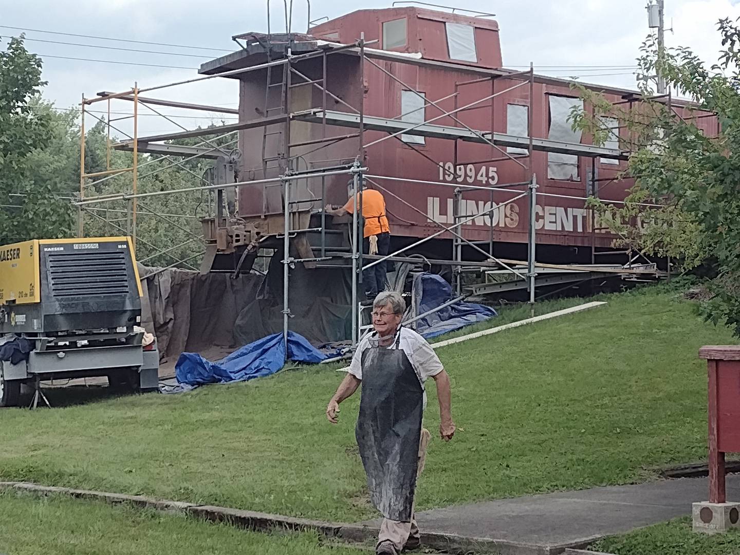 The Kishwaukee Valley Heritage Society Museum's caboose renovation