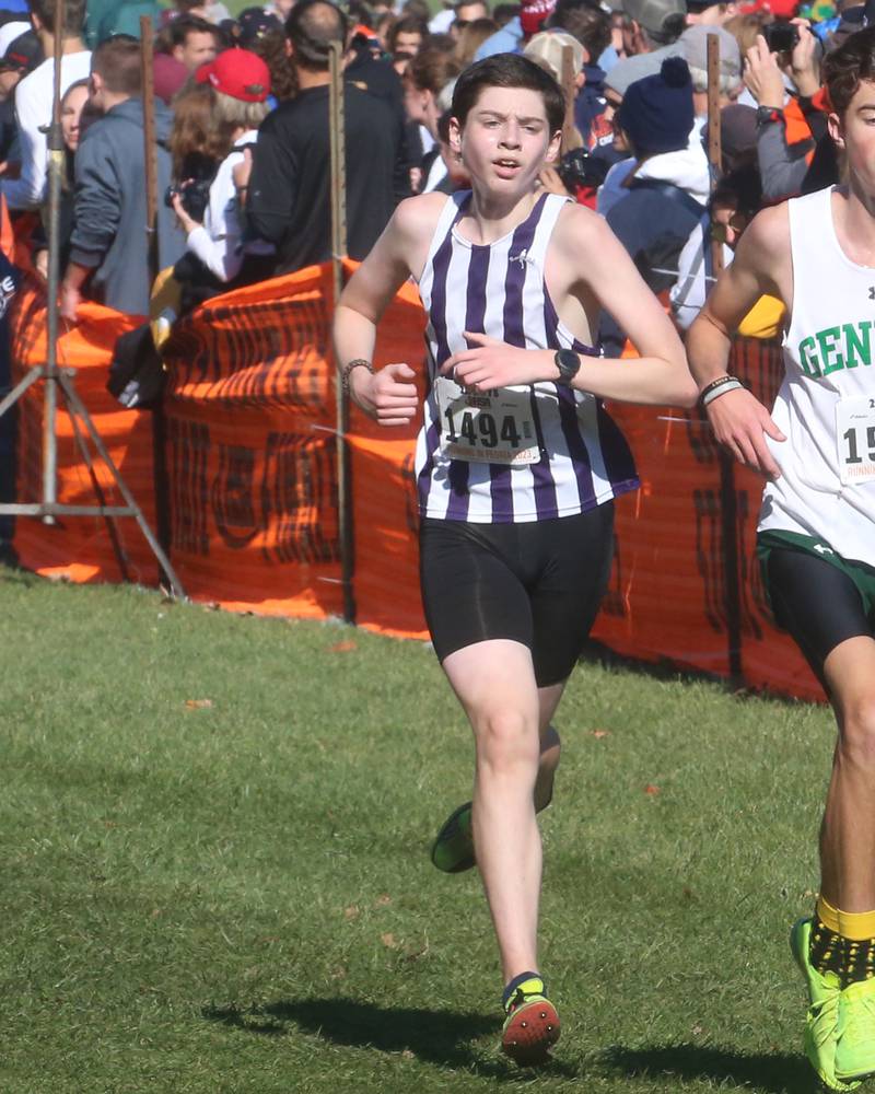 Dixon's Noah Terviel competes in the Class 2A State Cross Country race on Saturday, Nov. 4, 2023 at Detweiller Park in Peoria.