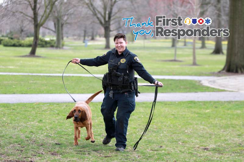 Kane County Sheriff Deputy Eden Latham works with her K-9 partner Maggie, a 2-year-old bloodhound.