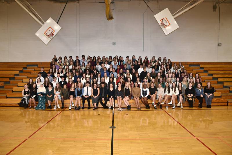 The new members of the Minooka Community High School National Honor Society.