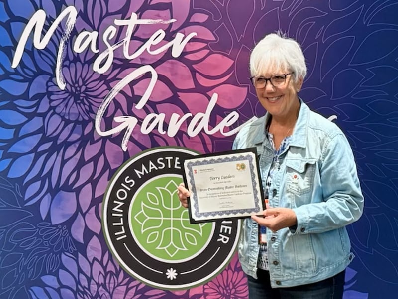 Terry Leuders was honored during the Master Gardener Awards Ceremony.