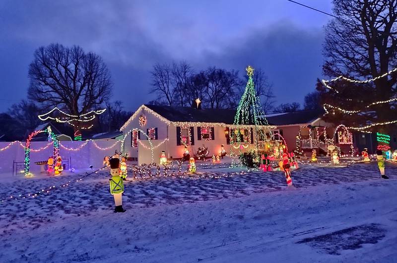 A house on the 200 block of West Ninth Street was named the winner of best overall in the Streator Chamber of Commerce's holiday lights decorating contest.