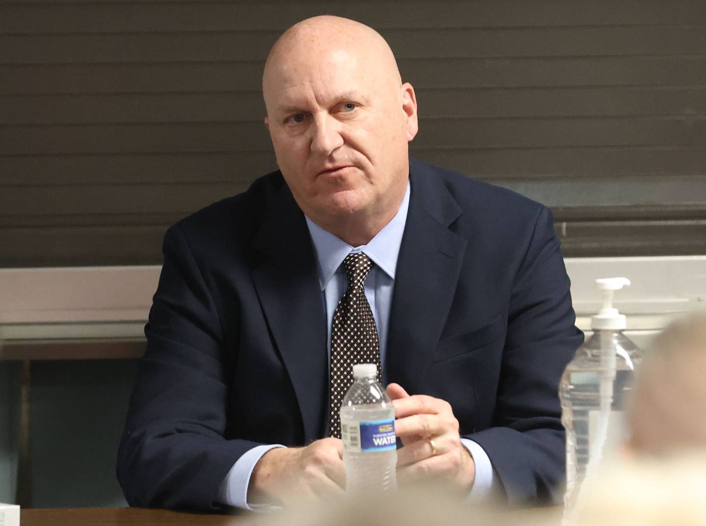 Tom Kammerer, candidate for Bureau County Sheriff, speaks during a candidate forum on Tuesday, Feb. 17, 2026 at the Bureau County Senior Center in Princeton.