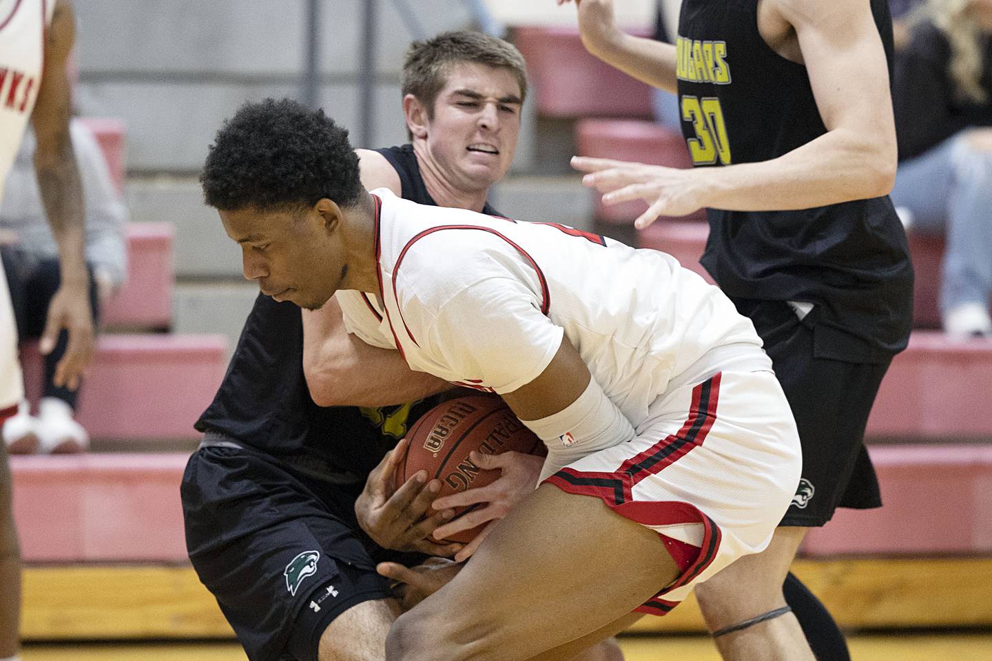 SVCC’s Aarhek Lamb fights for a ball against Kishwaukee Thursday, Jan. 12, 2023.