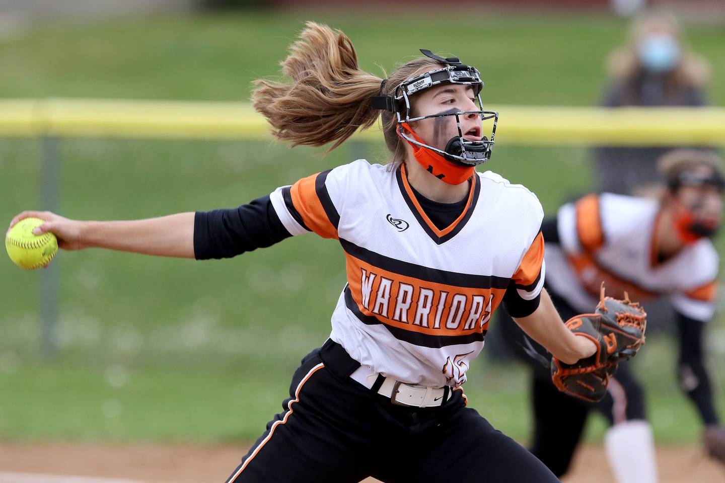 McHenry pitcher Channing Keppy delivers the pitch to Crystal Lake South during their softball game at McHenry High School on Tuesday, May 4, 2021 in McHenry.