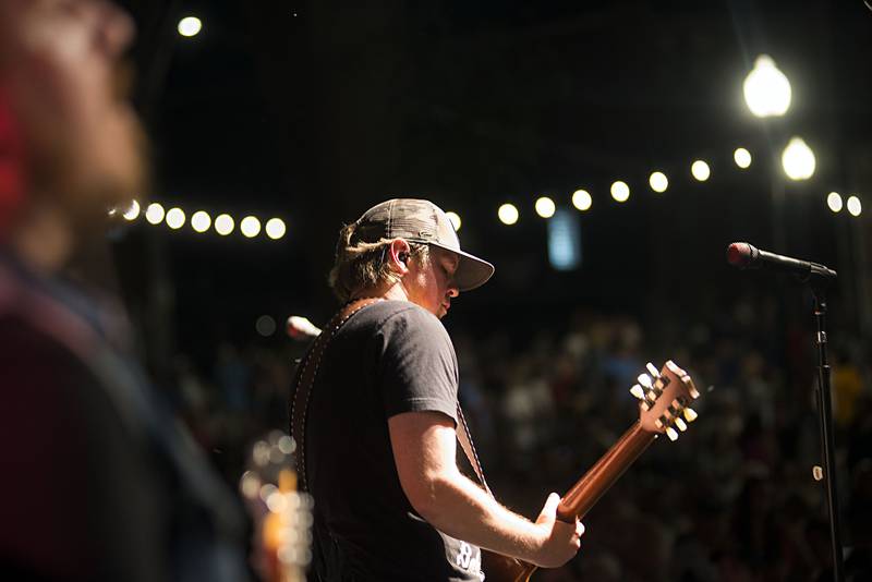 Friday night headliner Travis Denning performs for the crowd on the G&M Stella Main Stage July 1, 2022 at Dixon’s Petunia Fest. Denning completed the day full of music and fun at Petunia Fest.