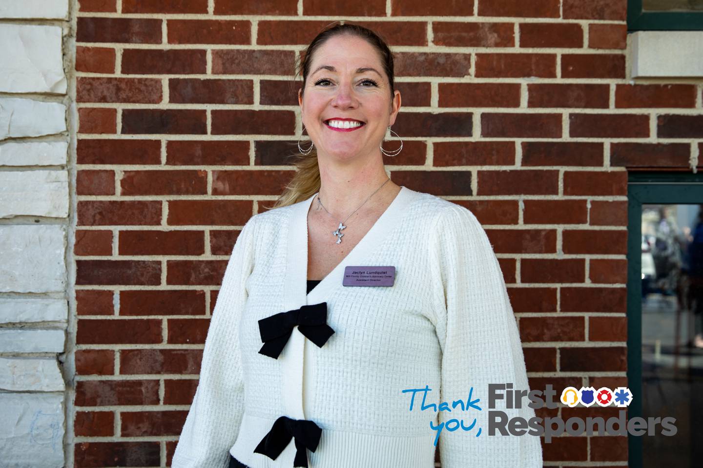 Will County Children's Advocacy Center, Assistant Director/Forensic Interviewer, Jaclyn Lundquist, poses for a photo outside the new building on April 8, 2024.