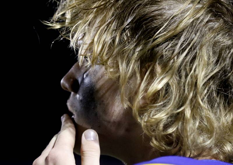 Johnsburg's AJ Bravieri watch the Johnsburg defense during a Kishwaukee River Conference football game against Marengo on Friday, Sept. 15, 2023, at Johnsburg High School.
