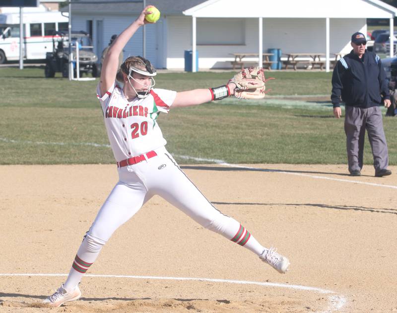 L-P pitcher Taylor Vescogni delivers a pitch to Princeton on Tuesday, March 19, 2024 in Princeton.
