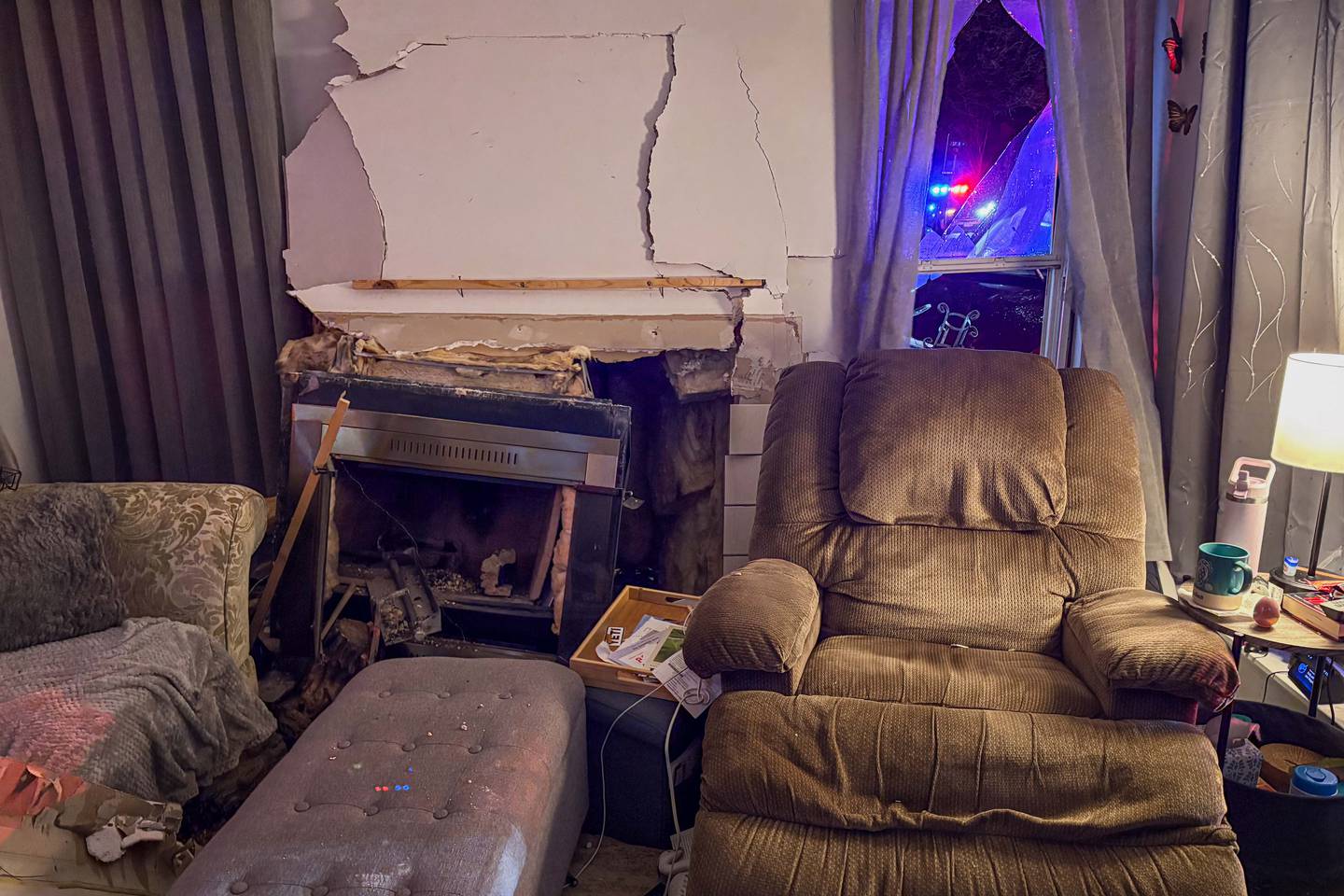 A Woodstock home remains habitable after a car crashed into it on March 26, 2026.