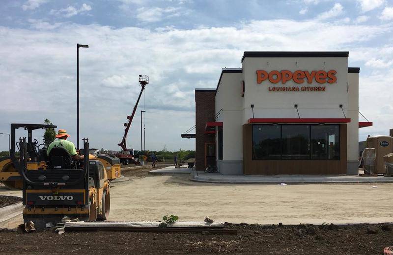Construction is underway for the new Popeye's near Route 47 in Yorkville. The franchise is expected to open in September, according to city economic officials.
