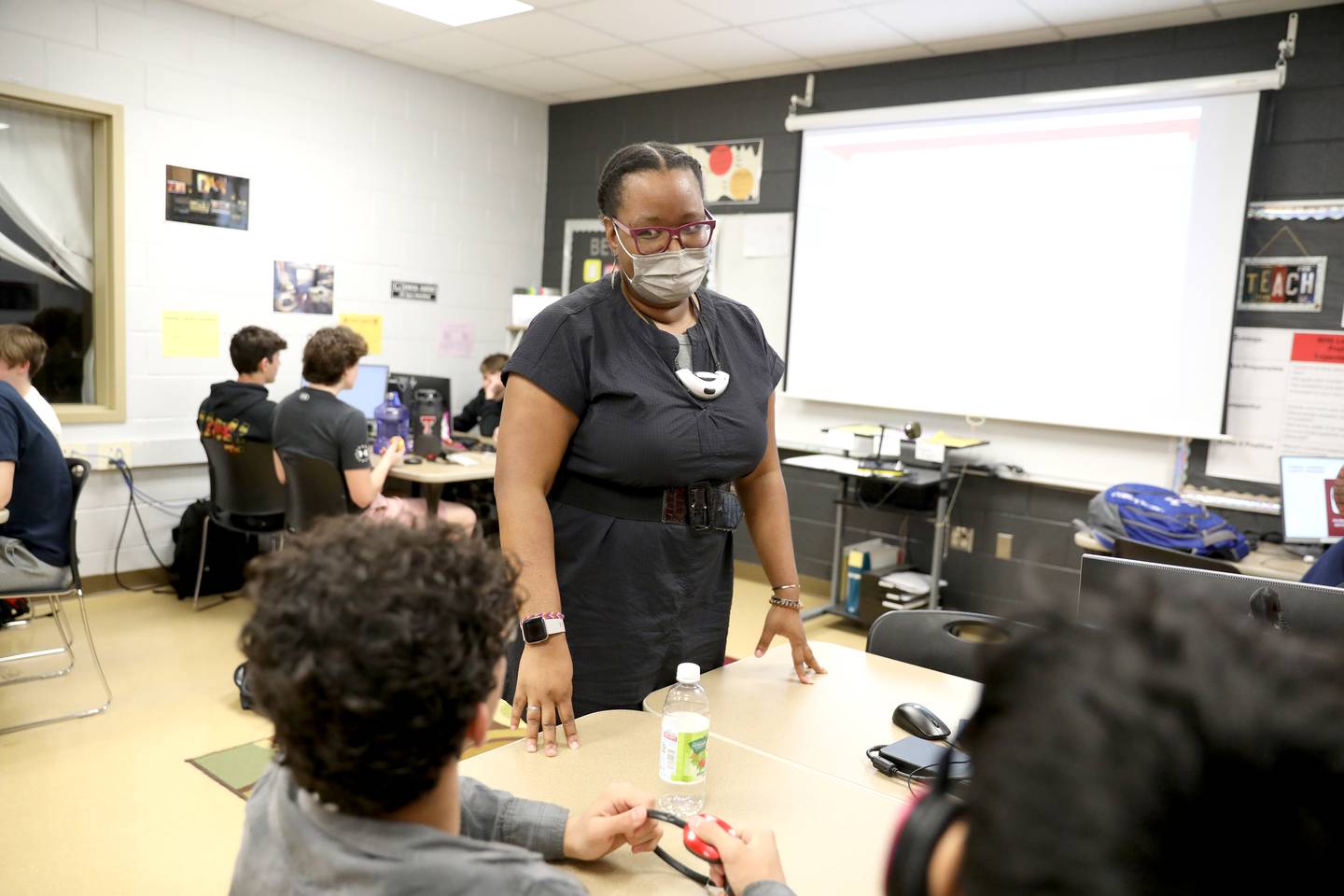 Jennifer Carpenter teaches a video production class at Batavia High School.