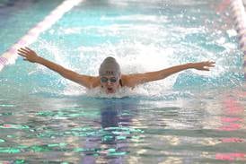 Photos: Morris, Bloomington Central Catholic and L-P co-op girls swim meet
