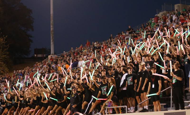 L-P super fans wave glow wands while supporting the Cavaliers during homecoming night against Ottawa on Friday, Oct. 3, 2025 at Howard Fellows Stadium.