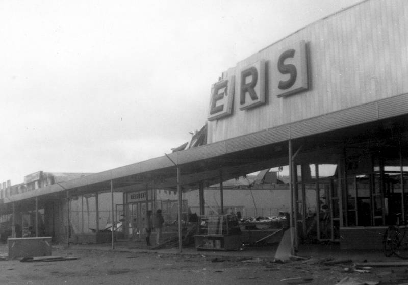 A tornado hit Crystal Lake and Island Lake on Palm Sunday, April 11, 1965.