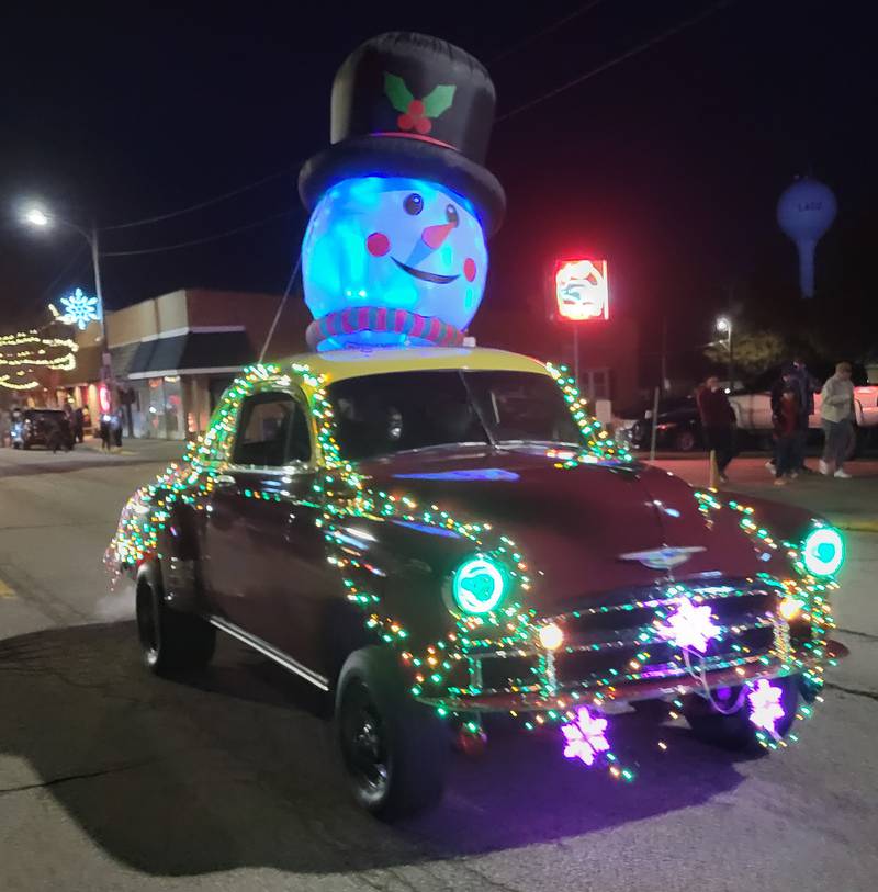 Colorful entries of all shapes and sizes took part in the Ladd Christmas Parade on Saturday.